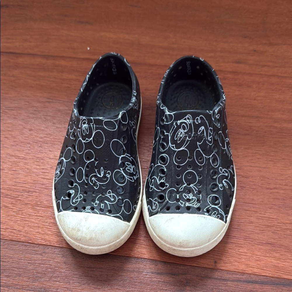 Disney Black and White Slip-On Sneakers